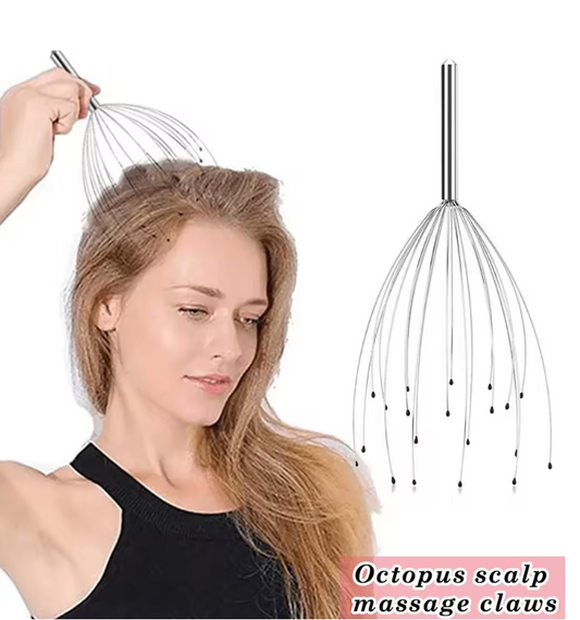 Scalp Massagers Octopus Head Massage Stainless Steel 12 Claw Scratcher for Deep Relaxation Hair Growth Stimulation Stress Relief - AliExpress 66